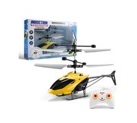 (Yellow) 2Channel Remote Control Aircraft Suspension Induction Helicopter Charging Iuminous Intelligent Induction