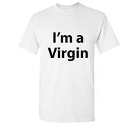 (Yellow, 2XL) I am a Virgin Funny Joke Rude Offensive Slogan Men T Shirt Tee Top