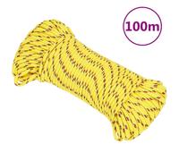 (yellow, 3 mm/ 100 m) Marine Rope Dock Coil Boat Line Polypropylene Rope Multi Sizes Multi Colours