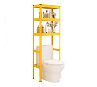 Yellow 3-Tier Over the Toilet Rack Bathroom nizer Shelf & Laundry Room Storage Freestanding Space Saver Toilet Stand Stylish Shelf Decor for Small Spaces