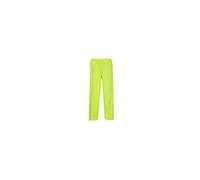 Portwest S441 Men's Waterproof Rain Trousers - Lightweight Adjustable Safety Overpants Class 3 Yellow, 3X-Large