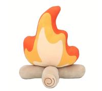 (Yellow, 30cm/11.81inch) Soft 11.8" Bonfire Plush Toy - Cozy Polyester Campfire Pillow with Realistic Flame Design