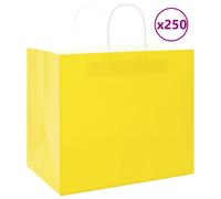 (yellow, 32 x 22 x 28 cm) vidaXL Paper Bags 250 pcs with Handles Brown 21x11x36 cm Paper Grocery Bag