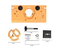 (Yellow) 35mm Concealed Hinge Jig Drill Guide for Accurate Woodworking - Easy DIY Tool with Carbide-Tipped Bit Included
