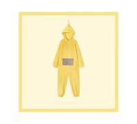 (YELLOW, 3XL/185CM) Flannel Teletubbies Costume Lala Disi Onesis Cosplay Jumpsuit Pajama Gift