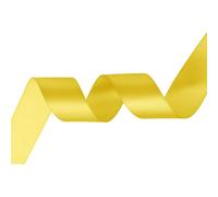 (Yellow, 40mm x 25m) Double Sided Satin Polyester Ribbon Rolls Smooth & Shiny Ribbon Roll for Fabric, DIY Arts & Crafts, Bows, Gift Wrapping, Wedding & Home Decorations