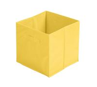 (Yellow, 4pc) Foldable Storage Boxes Cubes Collapsible Large Folding Organiser Baskets 31x31cm