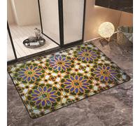 Yellow,50*80,Boho Front Door Mat Outside Entrance, Bath Mat for Bathroom Boho Bathroom Rugs Non Silp Water Absorbent Bath Rug Soft Washable Floor Rug for Tub Showers Laundry Room Bath Decor