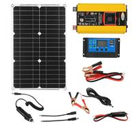 (Yellow, 50A) 6000W AC Modified Sine Wave Inverter 20W 12V~220V Solar Panel Kit Battery Charger for Car Boat Van