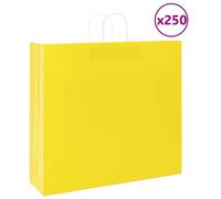 (yellow, 54 x 15 x 49 cm) vidaXL Paper Bags 250 pcs with Handles Brown 21x11x36 cm Paper Grocery Bag