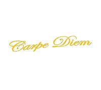 (Yellow, 58x12.5cm) Sinknap Carpe Diem Letters Design Car Vehicle Front Windshield Sticker Decals Decor