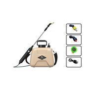 (Yellow) 5L Electric Sprayer USB Rechargeable Garden Irrigation Sprinklers 2 Modes Telescopic Handle with Shoulder Strap Garden Supplies