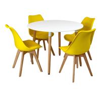 (Yellow) 5pc Charles Jacobs Beech Dining Set