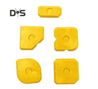 (yellow) 5Pcs/Set Silicone Caulking Tools Kit Kitchen Bathroom Floor Window Sealant Finishing Tool Grout Scraper Reusable Sealant Caulk Smoothing Tools