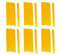 (yellow) 6Pcs Car Sticker Wheel Hub Decals For Skoda Octavia 2 A7 A5 A4 Vrs Fabia 2 1 Rapid Yeti Superb 3 Felicia Citigo