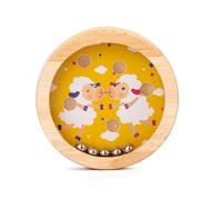 (yellow, 8*8*1.5cm) Toddler Toy Car Balanced Bead on The Bead Maze Wood Toys Children's Educational Focus on Training Intelligence Development Toys4 Counting Frame