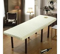 Yellow,80x190cm/2.6x6.2ft,Massage Table Sheet, 27.5X74.8" Massage Bed Cover with Face Hole,Elastic All-Round Wrap Massage Bed Cover Reusable Beauty Massage Couch Cover