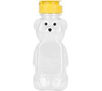 Yellow 8Oz Plastic Bear Honey Bottle Jars,Empty Honey Squeeze Bottle with Flip-top Lid for Storing and Dispensing,Flap Caps Garlic Presses for Storing and Dispensing Leak Proof Flip-Top Caps,Serveware