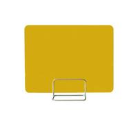 Yellow Acrylic Desk Partition Panel 60x30cm - Durable Divider with Clip for Workspaces Exams & Office Privacy - Enhance Focus & Productivity in Work Environments