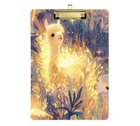 Yellow Alpacas Binder with clipboard Standard Hole for Nurses Home Contractor Size 9 x 12
