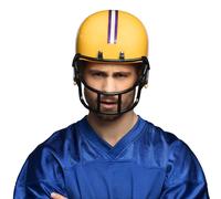 Yellow American football helmet