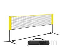 (Yellow and Black) 13ft Wide Badminton Net, Height Adjustable Volleyball Net, Foldable Pickleball Net for Junior Tennis, Kids, Indoor Outdoor Court