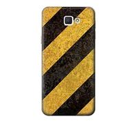 Yellow and Black Line Hazard Striped Case Cover For Samsung Galaxy J5 Prime