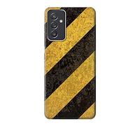 Yellow and Black Line Hazard Striped Case Cover For Samsung Galaxy Quantum 2