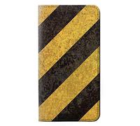 Yellow and Black Line Hazard Striped PU Leather Flip Case Cover For Samsung Galaxy J4+ (2018), J4 Plus (2018)