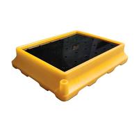 Yellow and Black Oil Spill ContainmentModular Spill Platform Waterproof Polyethylene Grate for Warehouses and Factories Stackable Solution for Leak Management