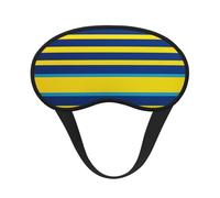 Yellow and Blue Stripes Eye Mask for Sleeping Soft Satin Sleep Shade Cover Blindfold with Elastic Strap Travel Nap Blackout Eye Shade Cover for Women Men