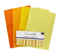 Yellow and Orange A4 Felt Sheets: Pack of 8