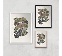 Yellow And Orange Flowers Giclee Art Print - A4 - Print Only