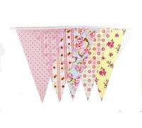 Yellow and Peach Shabby Chic Vintage Print Bunting 10m with 20 Pennants