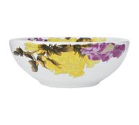 (yellow and white) vidaXL Countertop Basin Bathroom Sink Wash Basin Vessel Sink Round Ceramic