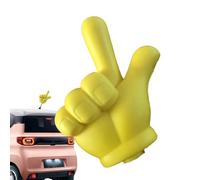 Yellow Antenna Topper - Gesture Antenna Topper for Vehicles, Creative Foam Car Styling Roof Ornament, Easy to Find Car in The Parking Lot Car Supplies for Most Vehicles