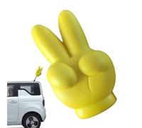 Yellow Antenna Topper - Gesture Antenna Topper for Vehicles, Creative Foam Car Styling Roof Ornament, Easy to Find Car in The Parking Lot Car Supplies for Most Vehicles