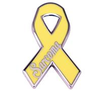 Yellow Awareness Ribbon Enamel Pin Enamel Ribbon Lapel Pin Sarcoma Cancer Awareness Brooch Badge Support Cancer Awareness Campaigns Clothes Decoration