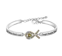 Yellow Awareness Tough Times Don’t Last Bracelet Gift for Endometriosis/Bladder Cancer/Suicide Prevention/Bone Cancer (tough times yellow br EU)
