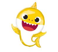 amscan 4076001 - Official Pink Fong Baby Shark Supershape Foil Balloon Birthday Party Accessory