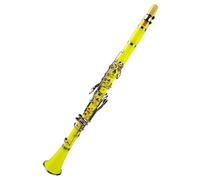 Yellow Bakelite Body Bb-toned White Copper Nickel-plated 17-button Clarinet Woodwind Instrument Clarinet Musical Instruments