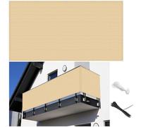 Yellow Balcony Privacy Screen 105 x 150 cm Waterproof & Windproof Breathable Garden Panel with Cable Ties Perfect for Outdoor Spaces Ideal for Balcony & Patio Use