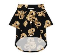 Yellow Ball Python Classic Dog Clothes Cat Shirt Puppy Costume Button Tshirt Summer