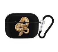 Yellow Ball Python Compatible with Airpod Pro Case Cover Skin with Keychain