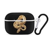 Yellow Ball Python Compatible with Airpod Pro Case Cover Skin with Keychain