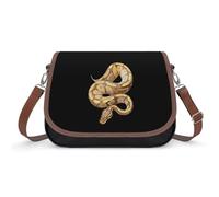 Yellow Ball Python Cross Body Bag Women Handbag Shoulder Bag Purse with Removable Strap