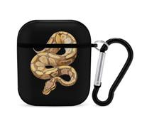 Yellow Ball Python Slim Headphone Case Shockproof with Hook Black-style