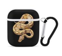 Yellow Ball Python Slim Headphone Case Shockproof with Hook White-style