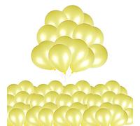 Yellow Balloons 10 Inch Latex Balloons Plain Helium Balloon for Happy Birthday Wedding Anniversary Baby Shower Christmas Festival Party Decoration, Romantic Valentine's Day Party Supplies, Pack of 25