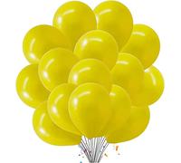 Yellow Balloons 5 Inch Metallic Balloons Bright Colorful Round Balloons Mini Party Balloons for Birthday Wedding Festival Party Decorations Supplies Pack of 100